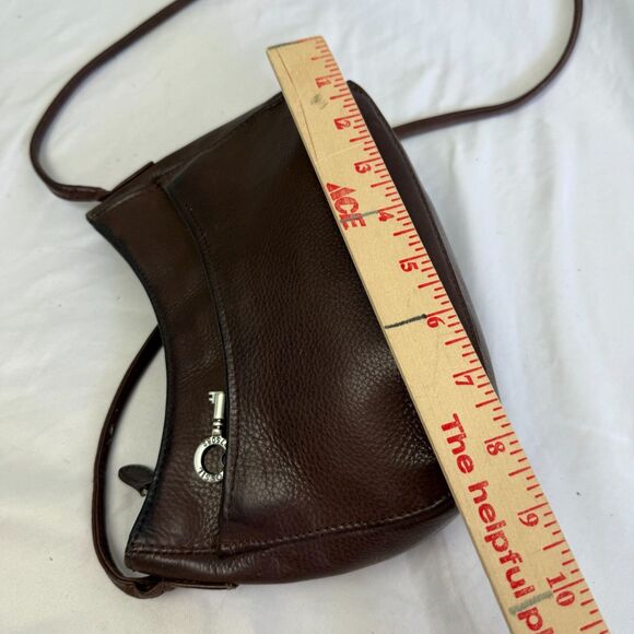 FOSSIL Vintage Baguette Purse Leather Brown Y2K Crossbody Bag Key Classic - Picture 5 of 14